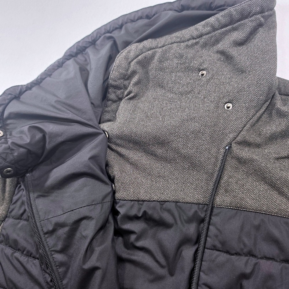 Helly Hansen Hybrid Puffer Jacket Herringbone Quilted Funnel Neck Black Women L - Picture 13 of 16